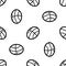 Handdrawn seamless pattern ball doodle icon. Hand drawn black sketch. Sign symbol. Decoration element. White background. Isolated