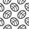 Handdrawn seamless pattern ball doodle icon. Hand drawn black sketch. Sign symbol. Decoration element. White background. Isolated