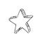 Handdrawn star doodle icon. Hand drawn black sketch. Sign symbol