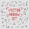 Handdrawn Vector Handmade Arrow Set on