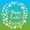 Handdrawn vector happy easter greeting card with handwritten tex