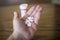 Handful of White Opioid Painkillers