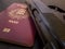 Handgun and passport