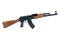 Handgun weapon - crime gun toy isolated on white. Long Rifle gun toy isolated. Long gun toy isolated