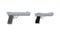 Handguns or Pistol Models with Firing Trigger for Hunting Vector Set