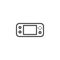 Handheld gamepad line icon