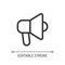 Handheld megaphone pixel perfect linear ui icon