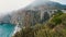 Handheld: Stormy mists roll in on Bixby Creek Bridge on the coast of Big Sur