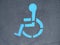 Handicap icon on road