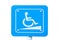 Handicap parking traffic sign on white background.clipping path