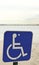 Handicap sign on a beach