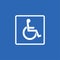 Handicap signage vector wc invalid icon. Disable toilet access wheelchair sign design