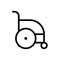 Handicap wheel chair icon design for disability symbol or patient in hospital. line art medical healthcare  illustration