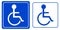 Handicap or wheelchair person symbol