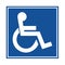 Handicap or wheelchair person symbol