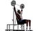 handicapped body builders building weights man with legs prosthesis silhouette