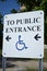 Handicapped Entrance Sign