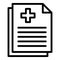 Handicapped medical paper icon, outline style