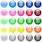 Handicapped parking icons in color glossy buttons