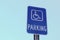 Handicapped parking sign