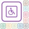 Handicapped parking simple icons