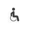 Handicapped patient vector icon