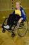 Handicapped person sport in the wheelchair
