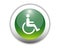 Handicapped Sign Icon Button