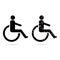 handicapped sign set in black color illustration