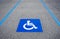 Handicapped symbol disabled parking sign