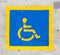 Handicapped symbol on parking space