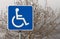 Handiccaped reserved parking lot sign