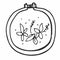 Handicraft hand drawn outline doodle icon. Thread and needle for embroidery vector sketch illustration for print, web, mobile and