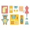 Handicraft and Sewing Icons in Flat Style, Vector