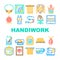 Handiwork Craft Hobby Occupation Icons Set Vector