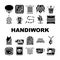 Handiwork Craft Hobby Occupation Icons Set Vector