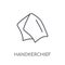 Handkerchief linear icon. Modern outline Handkerchief logo conce