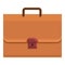 Handle briefcase icon, cartoon style