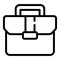 Handle briefcase icon, outline style