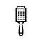 handle brush for housekeeping line icon vector illustration