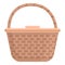 Handle picnic basket icon, cartoon and flat style