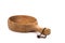 Handle wooden bowl