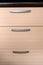 Handles on kitchen furniture drawers