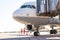 handling of an aircraft at the terminal of an airport before take-off