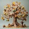 Handmade Autumn Tree: Intricate Storytelling In Filp Hodas Style