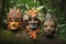 handmade balinese masks with nature-inspired designs