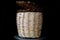 Handmade basket made from fresh branches of natural willow wood