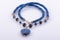 Handmade beaded blue necklace