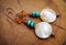 Handmade beadwork jewelry earrings