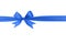 Handmade blue ribbon bow horizontal border